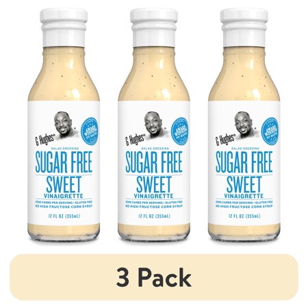 (3 pack) G Hughes Sugar Free Sweet Vinaigrette, 12 fl oz