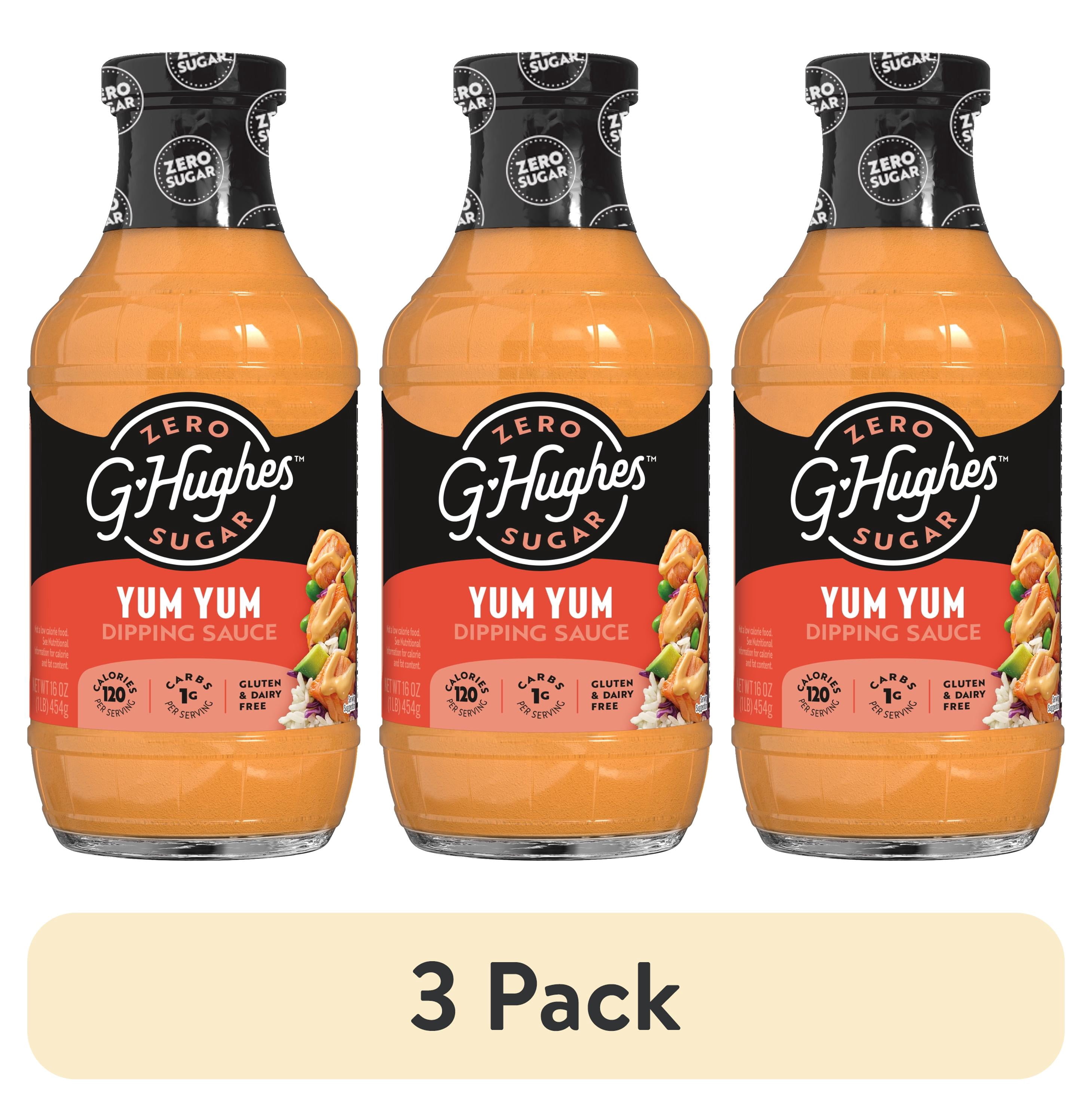 (3 pack) G Hughes Zero Sugar Yum Yum Dipping Sauce, 16 oz
