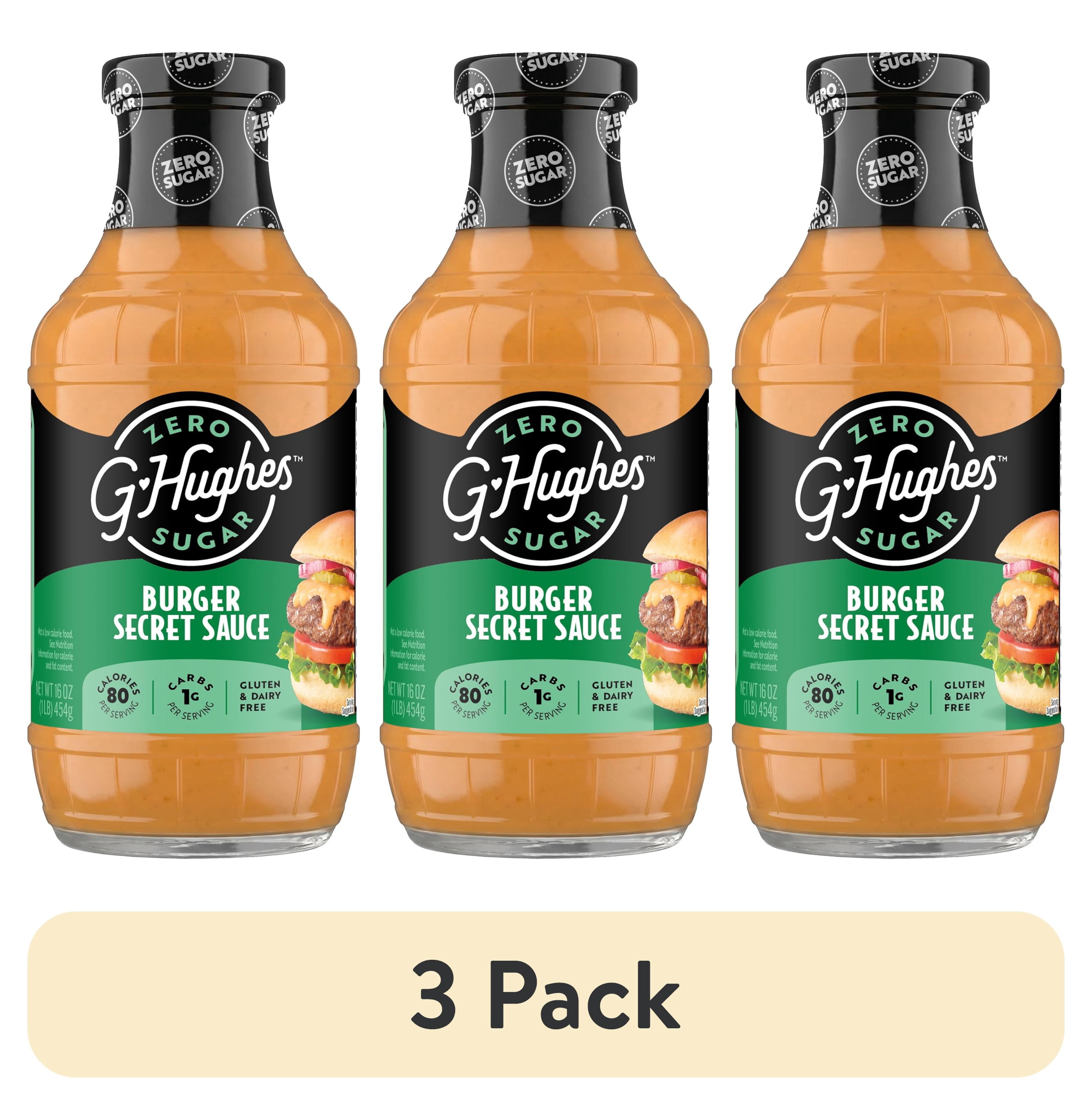 (3 pack) G Hughes Zero Sugar Burger Secret Sauce, 16 oz