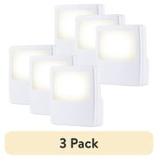 (3 pack) GE Always-on LED Plug-in Night Light, 2-Pack, Soft White Glow, 6.5 in, 3.63 in