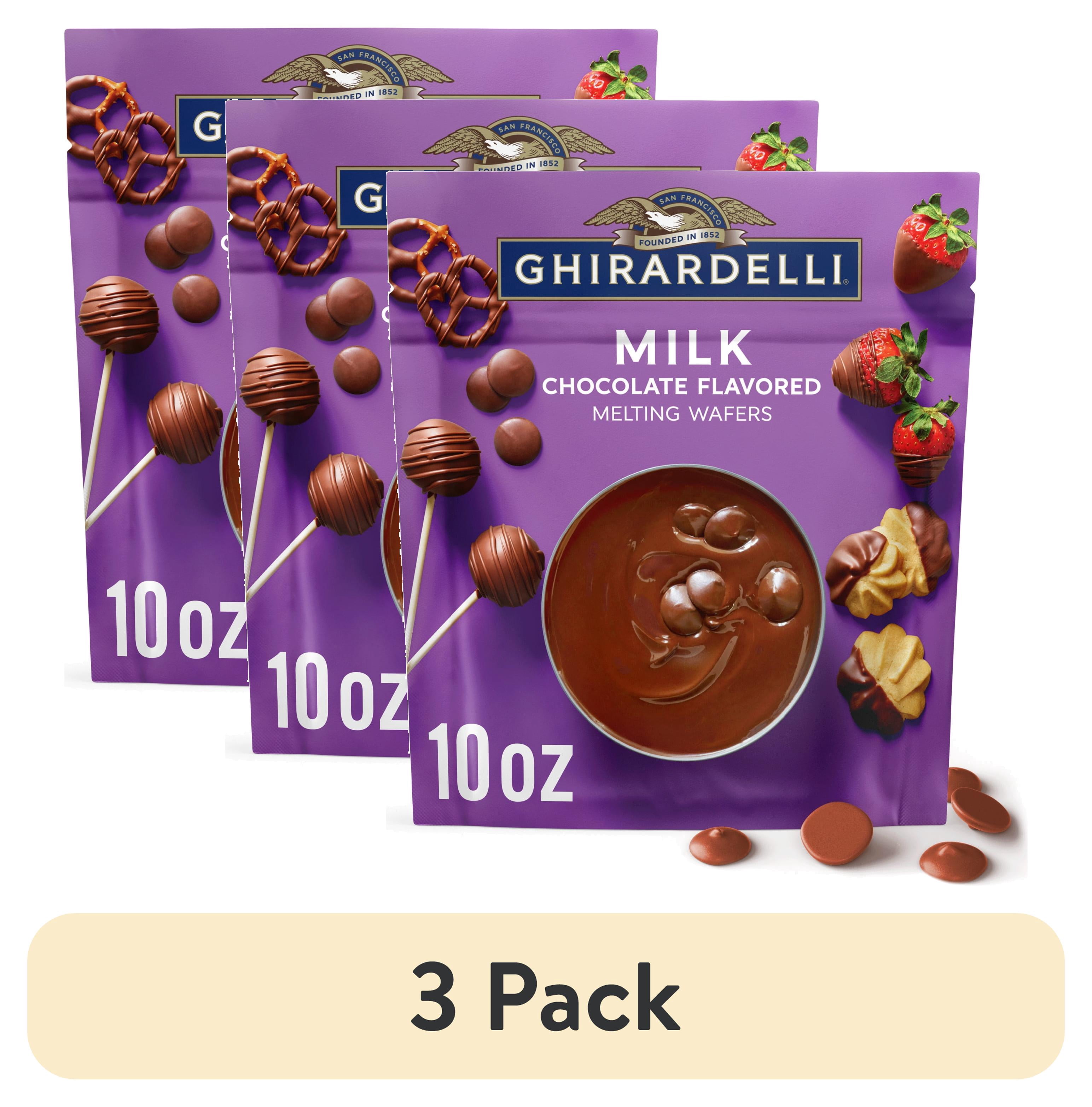 (3 pack) GHIRARDELLI Milk Chocolate Flavored Melting Wafers, 10 oz Bag