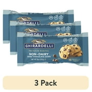 (3 pack) GHIRARDELLI Non-Dairy Dark Chocolate Chips for Baking, Premium Baking Chips, 10 oz Bag