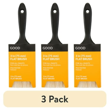 (3 pack) GOOD 3" Polyester Flat Brush