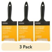 3 pack GOOD 4 in. Polyester Flat Paint Brush