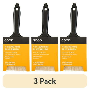 (3 pack) GOOD 4" Polyester Flat Brush