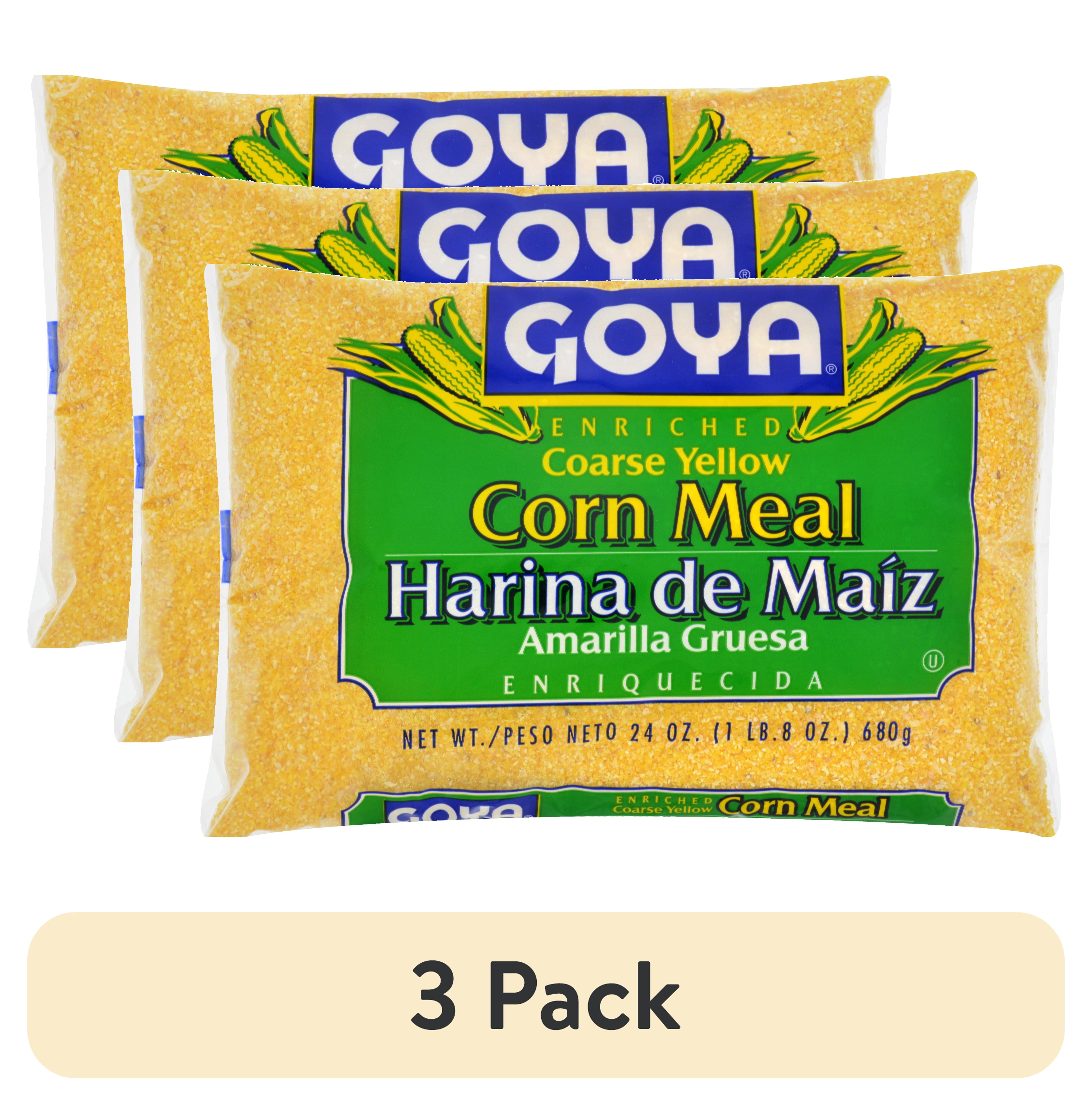 (3 pack) GOYA Enriched Coarse Yellow Corn Meal, 24 Oz