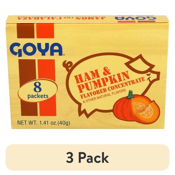 (3 pack) GOYA Ham Pumpkin Flavored Bouillon, 1.41 oz