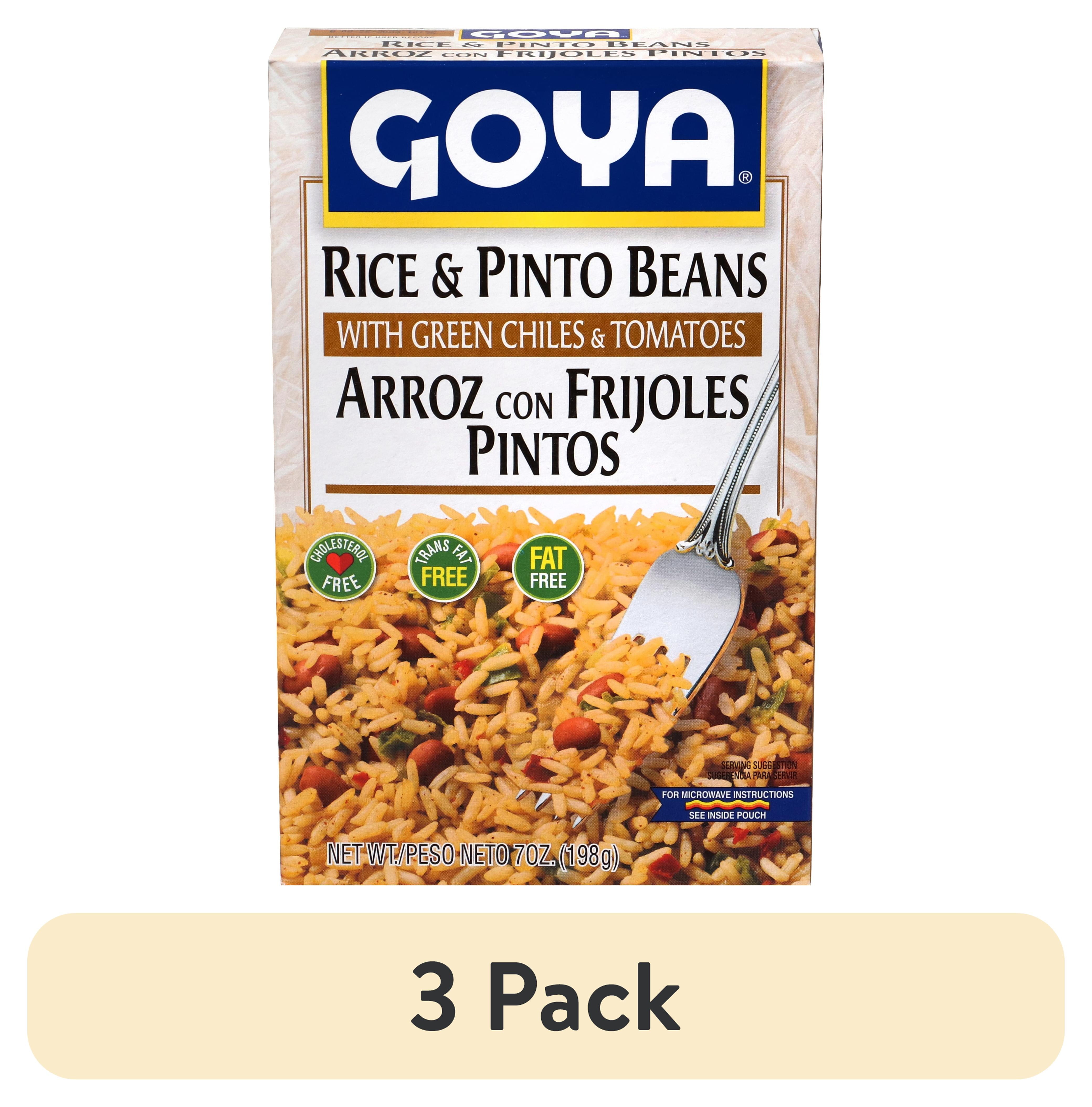 (3 pack) GOYA Rice & Pinto Beans With Green Chiles & Tomatoes 7 oz
