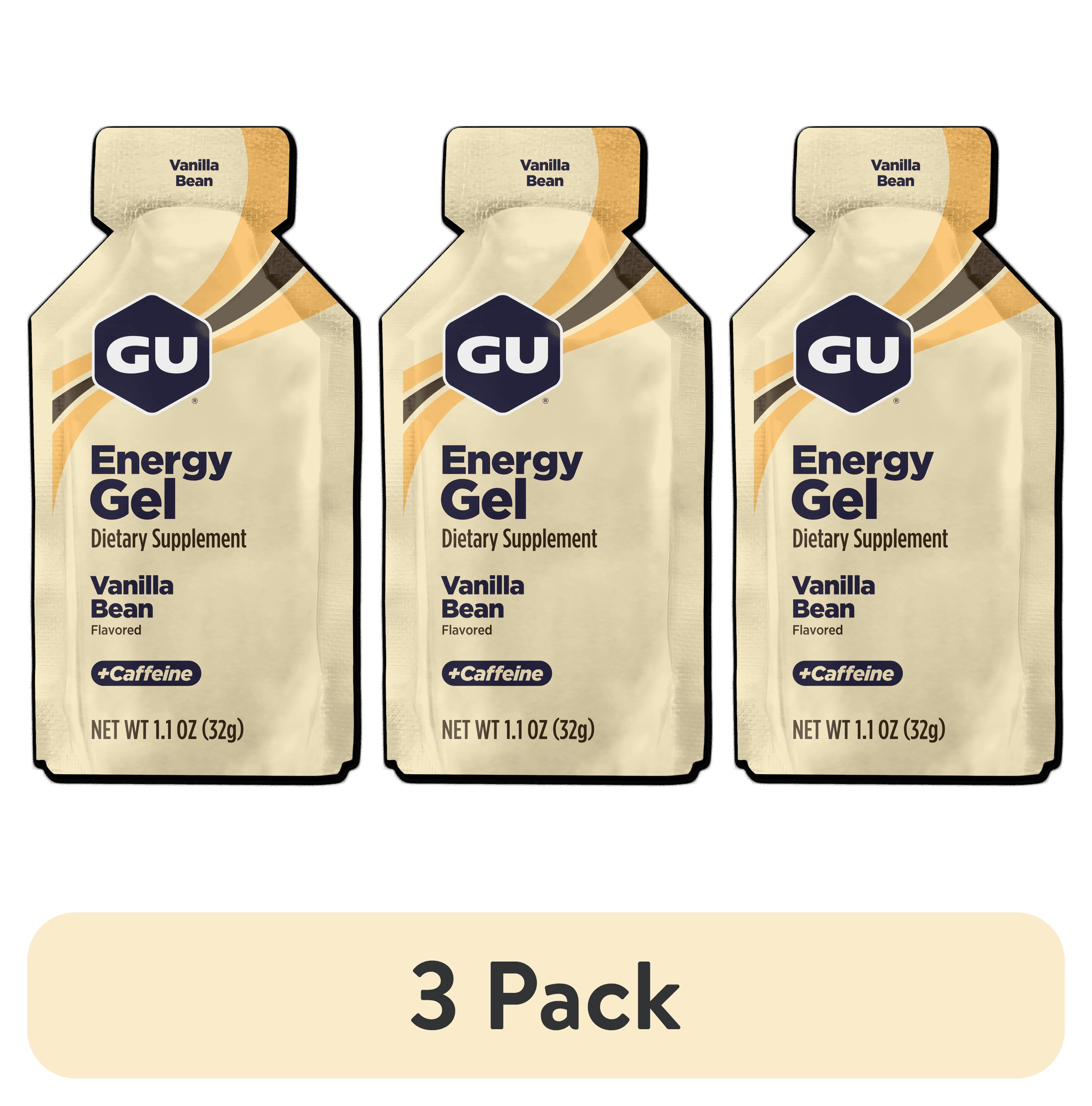 (3 pack) GU Energy, Original Energy Gels, Vanilla Bean - 1 count