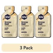 3 pack GU Energy, Original Energy Gels, Vanilla Bean - 1 Count