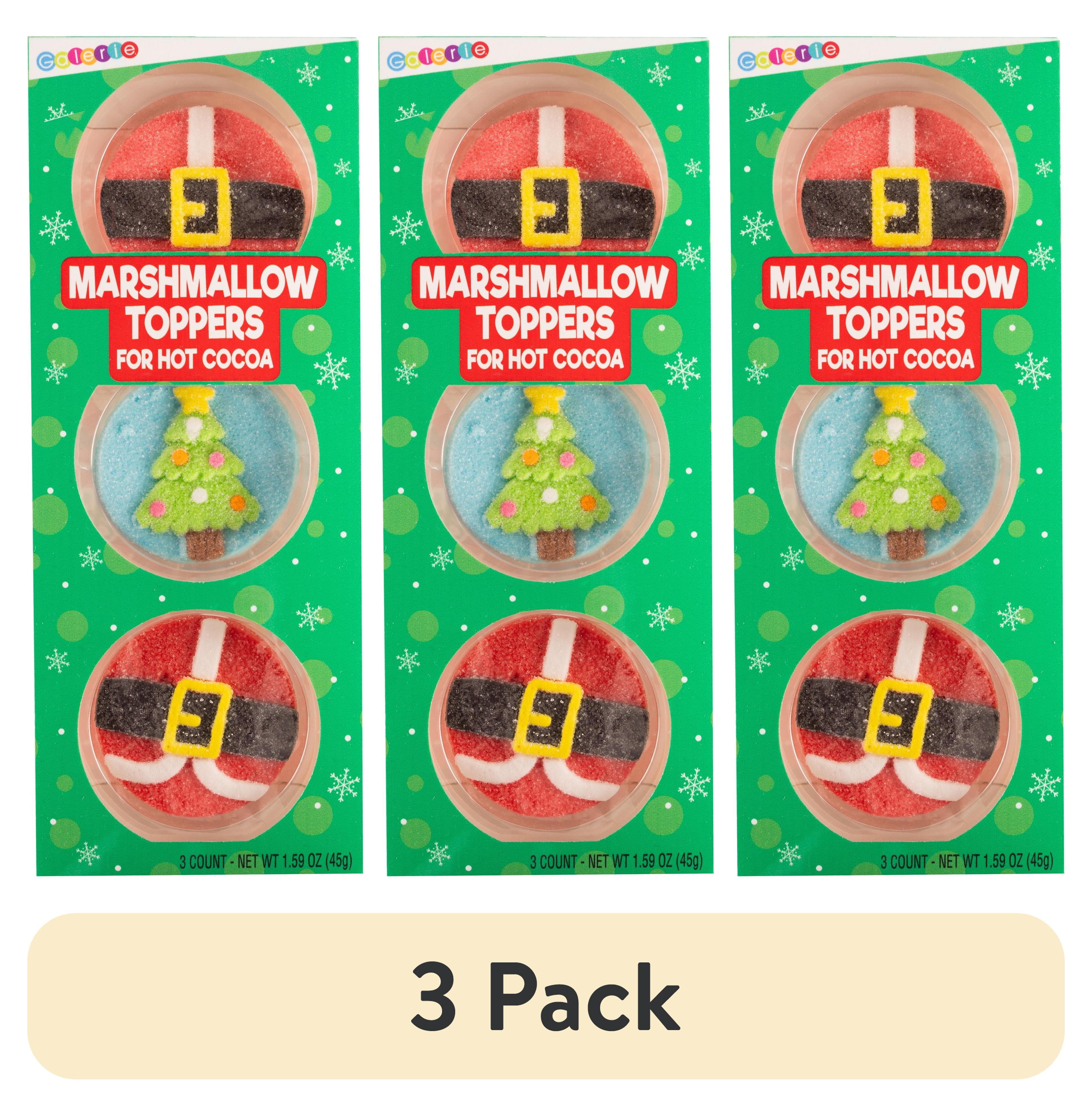(3 pack) Galerie Christmas 3 Count Marshmallow Topper Gift Set, Dairy-Free, 1.59 oz