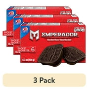 (3 pack) Gamesa Emperador Chocolate Sandwich Cookies, 6 Packs, 14.34 oz Box