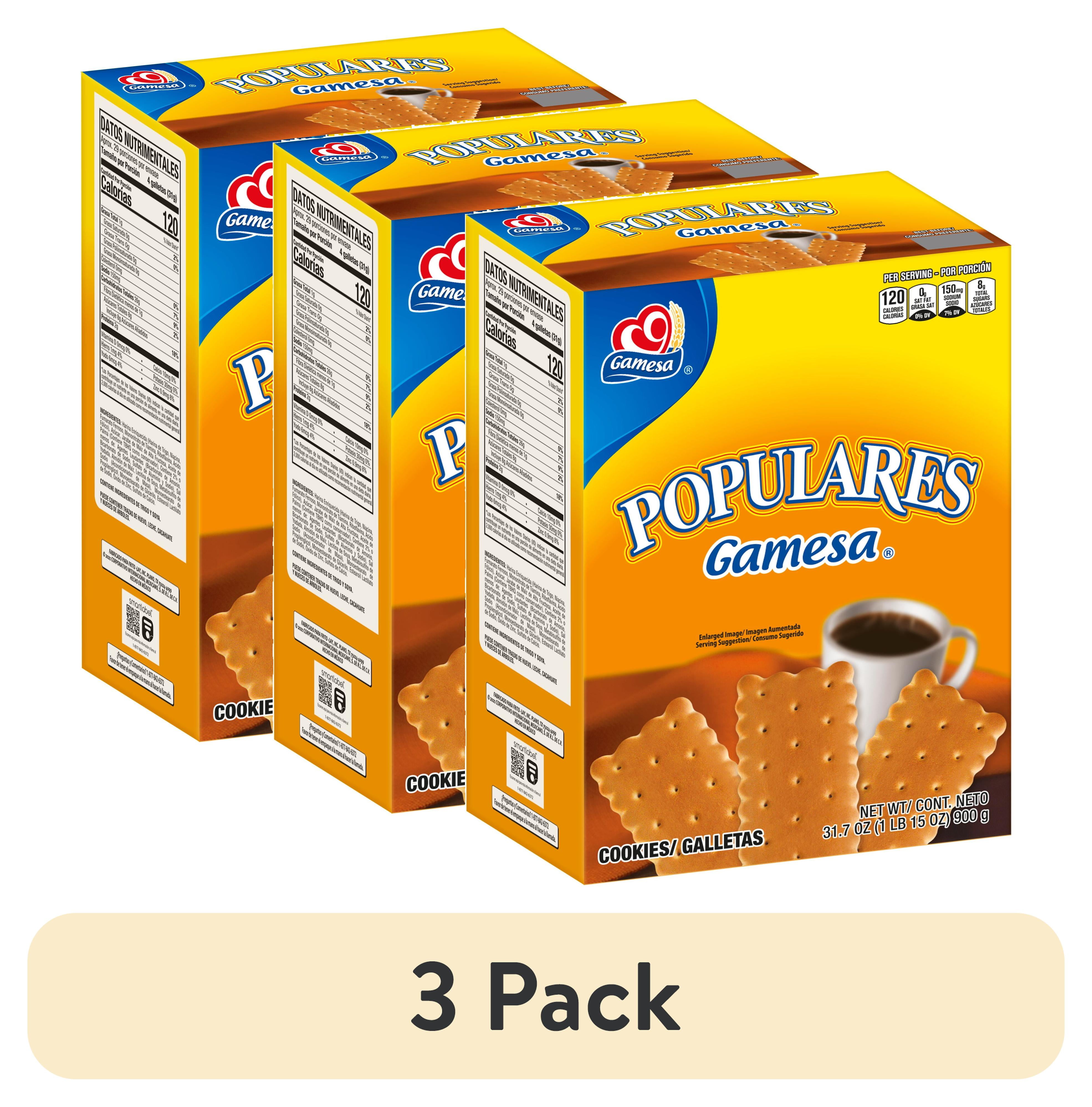 (3 pack) Gamesa Populares Cookies, 31.7 oz, 1 Count Box