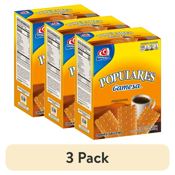 (3 pack) Gamesa Populares Cookies, 31.7 oz, 1 Count Box