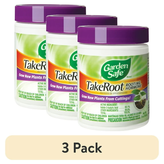 (3 pack) Garden Safe Take Root Rooting Hormone Powder, Grow New Plants from Cuttings, 2 Ounces