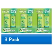 3 pack Garnier Fructis Grow Strong Shampoo & Conditioner For Stronger, Healthier, Shinier Hair, 1 kit