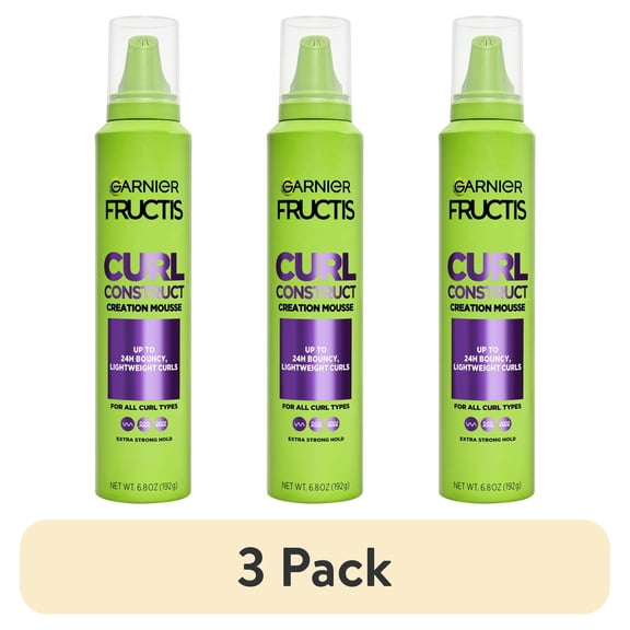 Garnier Fructis Style Curl Construct Creation Mousse, For Curly Hair, 6.8 oz.
