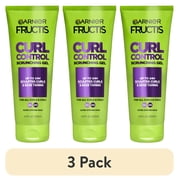 3 pack Garnier Fructis Style Curl Scrunch Controlling Hair Gel for Curly Hair, 6.8 fl. oz.