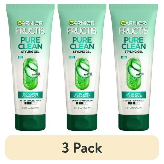 (3 pack) Garnier Fructis Style Pure Clean Styling Gel, 6.8 fl. oz.