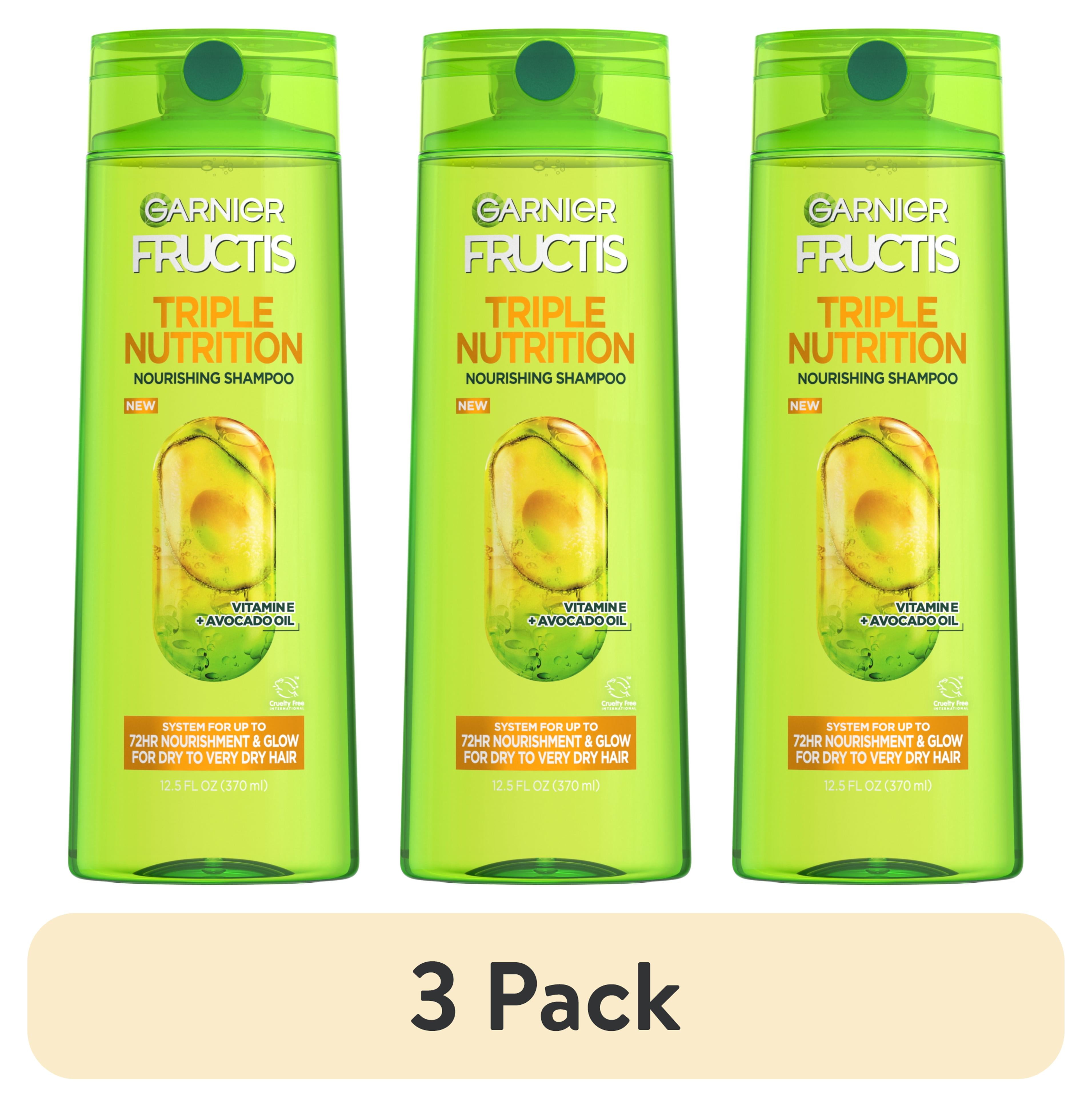 (3 pack) Garnier Fructis Triple Nutrition Shampoo, Dry to Very Dry Hair, 12.5 fl. oz.  (图1) (3 pack) Garnier Fructis Triple Nutrition Shampoo, Dry to Very Dry Hair, 12.5 fl. oz.  (图1)