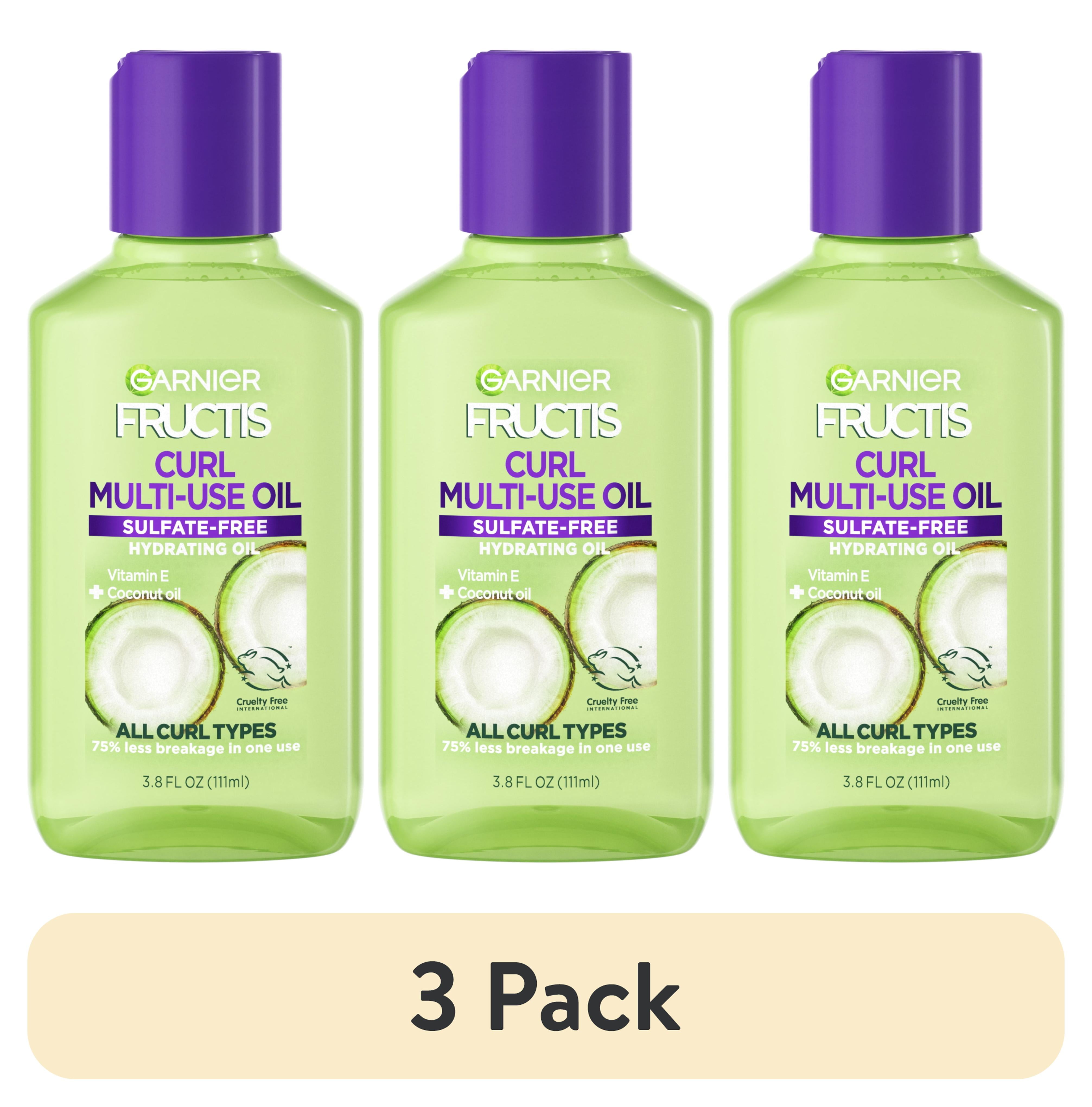 (3 pack) Garnier Fructis Vitamin E and Coconut Hair Oil, 3.8 fl oz