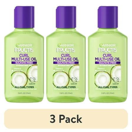 (3 pack) Garnier Fructis Vitamin E and Coconut Hair Oil, 3.8 fl oz