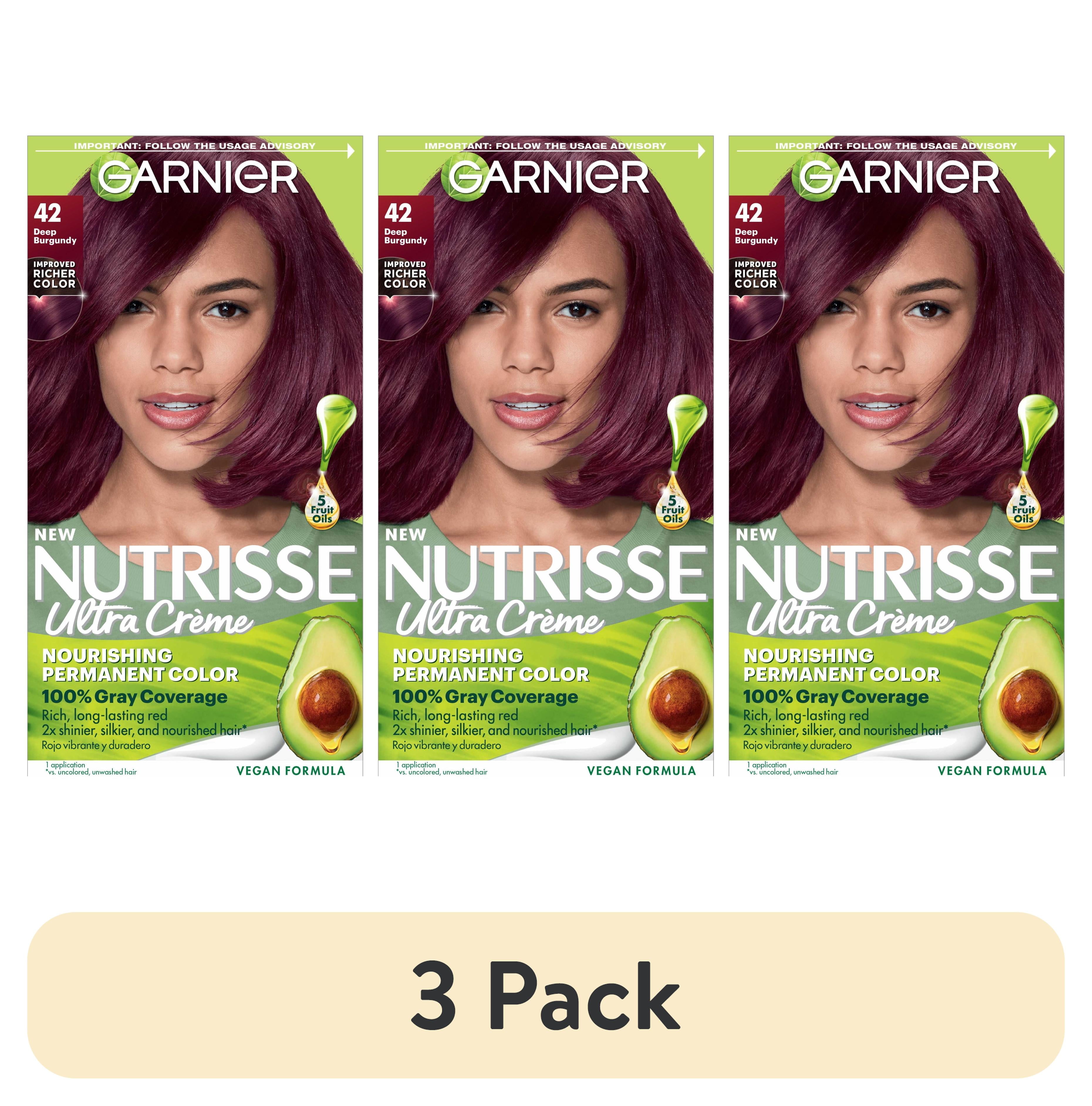 極希少 GARNIER 3ピース フェイクレザー グレー 上下XL ジレL 3 pack) Garnier Nutrisse Nourishing Hair Color Creme, 42 Deep