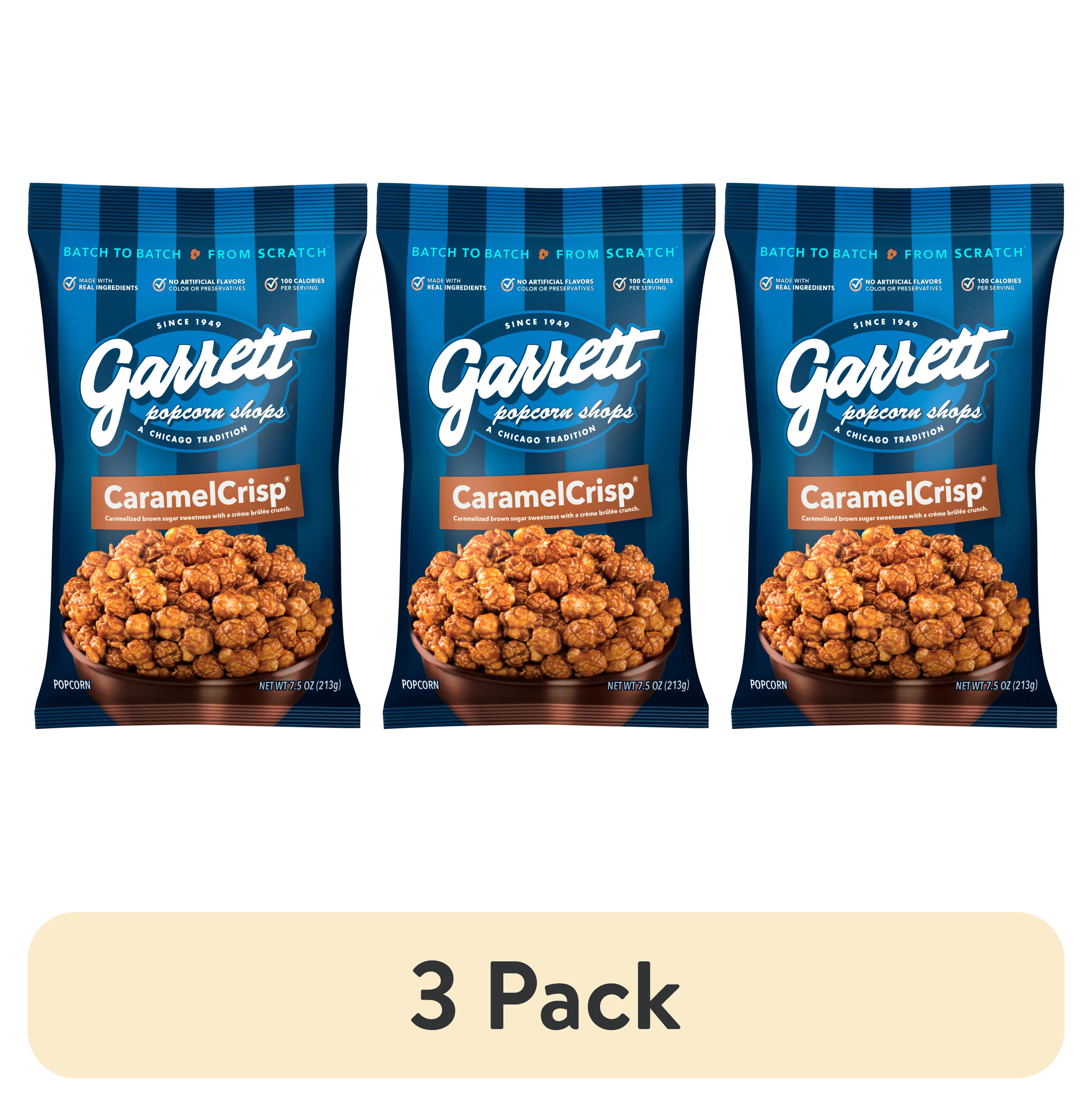 (3 pack) Garrett Popcorn Shops, CaramelCrisp, 7.5 oz