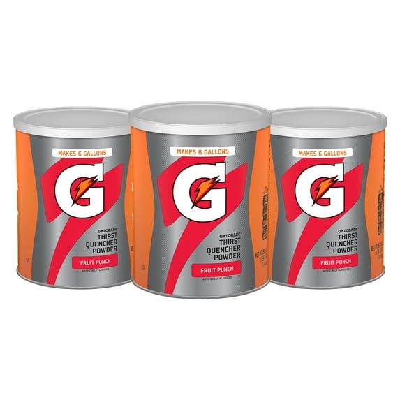 (3 pack) Gatorade Thirst Quencher Fruit Punch, Powdered Energy Drink Mix, 50.9 oz, 1 Count