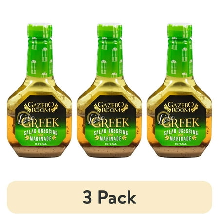 (3 pack) Gazebo Room Lite Greek Salad Dressing & Marinade