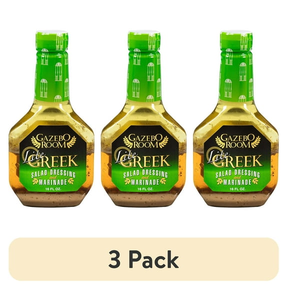 (3 pack) Gazebo Room Lite Greek Salad Dressing & Marinade