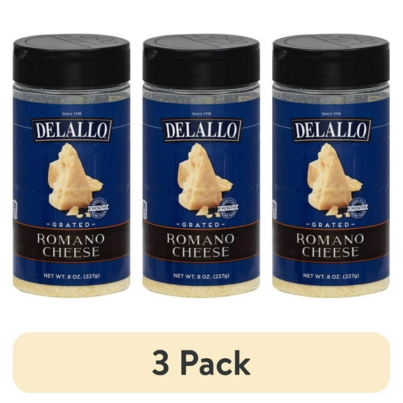 (3 pack) George DeLallo DeLallo Grated Cheese, 8 oz