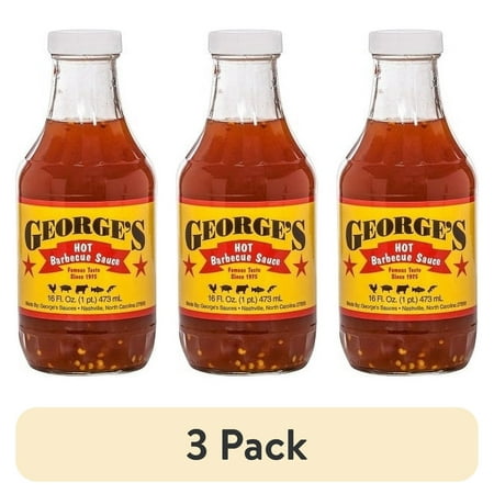 (3 pack) George's Hot Barbecue Sauce