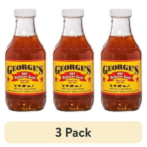 (3 pack) George's Hot Barbecue Sauce
