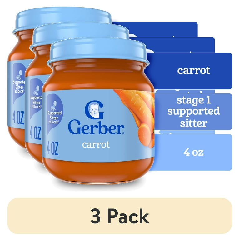 pack) Gerber 1st Foods Natural for Baby Baby Food, Carrot, oz