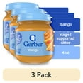 thumbnail image 1 of (3 pack) Gerber 1st Foods Natural for Baby Baby Food, Mango, 4 oz Jar, 1 of 16