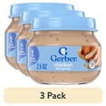 thumbnail image 1 of (3 pack) Gerber Stage 2, Chicken and Gravy Jar, Baby Food, Mealtime Poultry Puree 2.5 oz, 1 of 17
