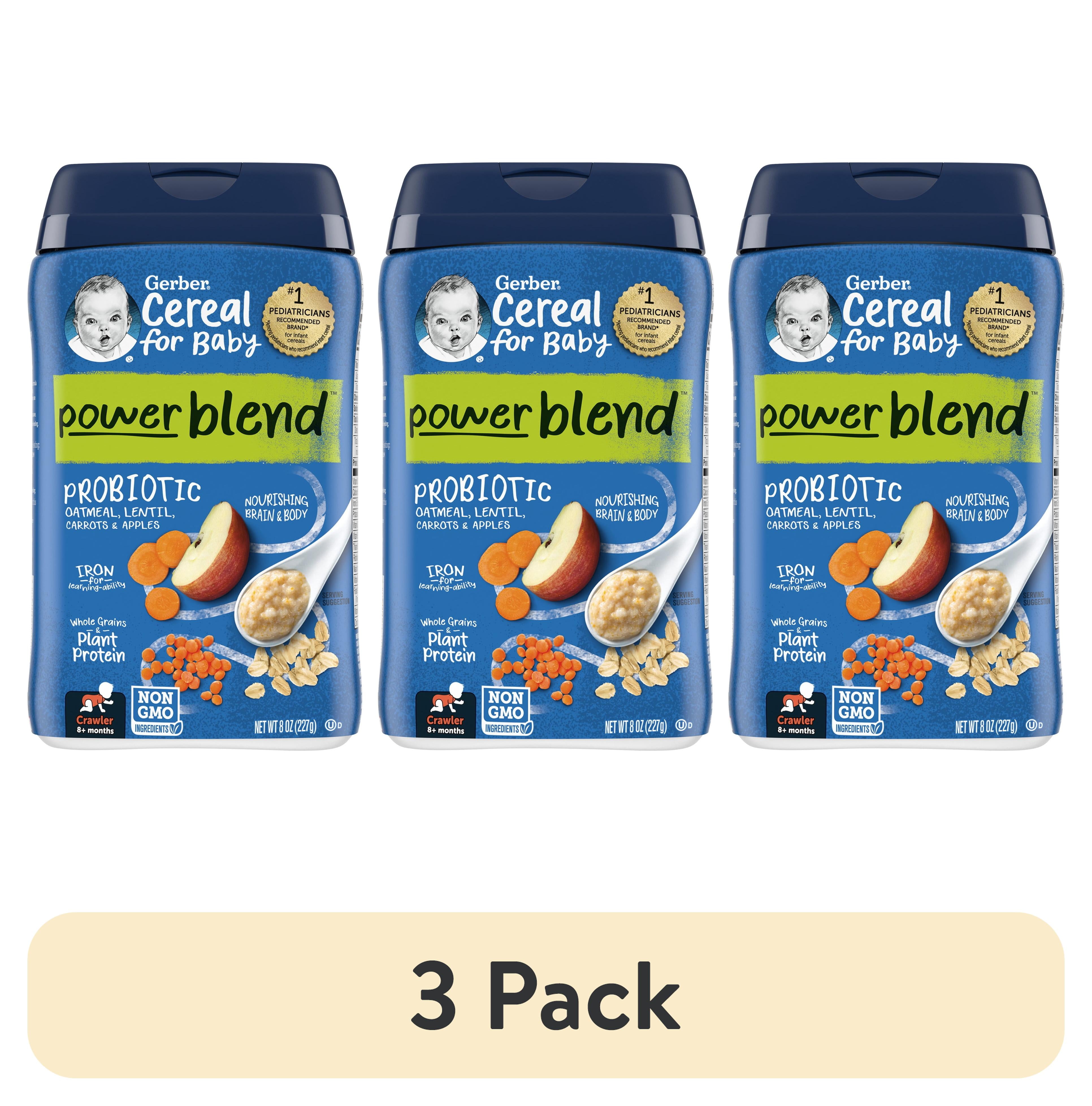 Probiotic Oatmeal Lentil Carrot Gerber Baby Oats (3 Pack) Gerber - Main Image