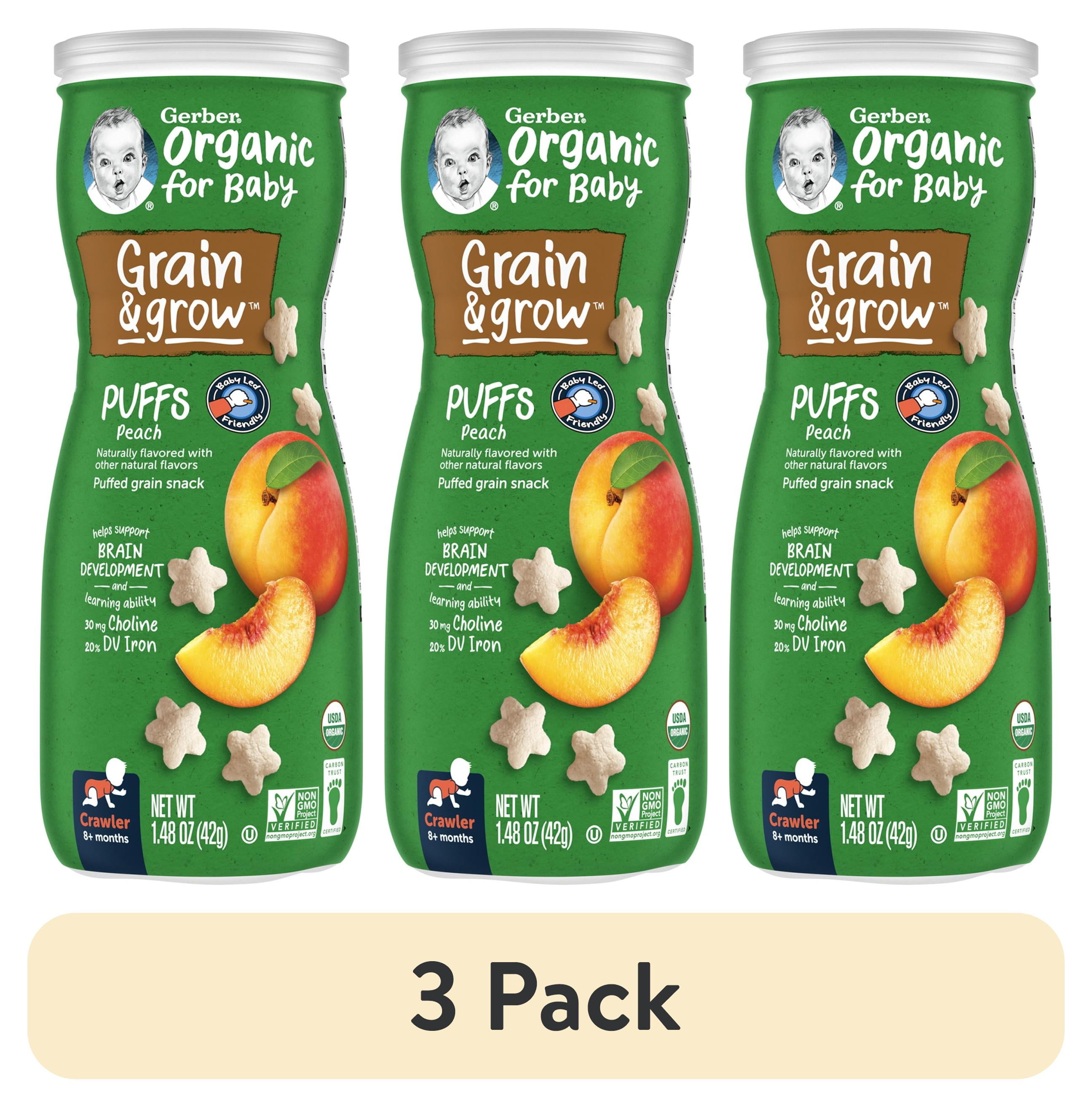 Puffs Peach Baby Grow Baby Puffs Gerber Organic Puffs Variety Pack