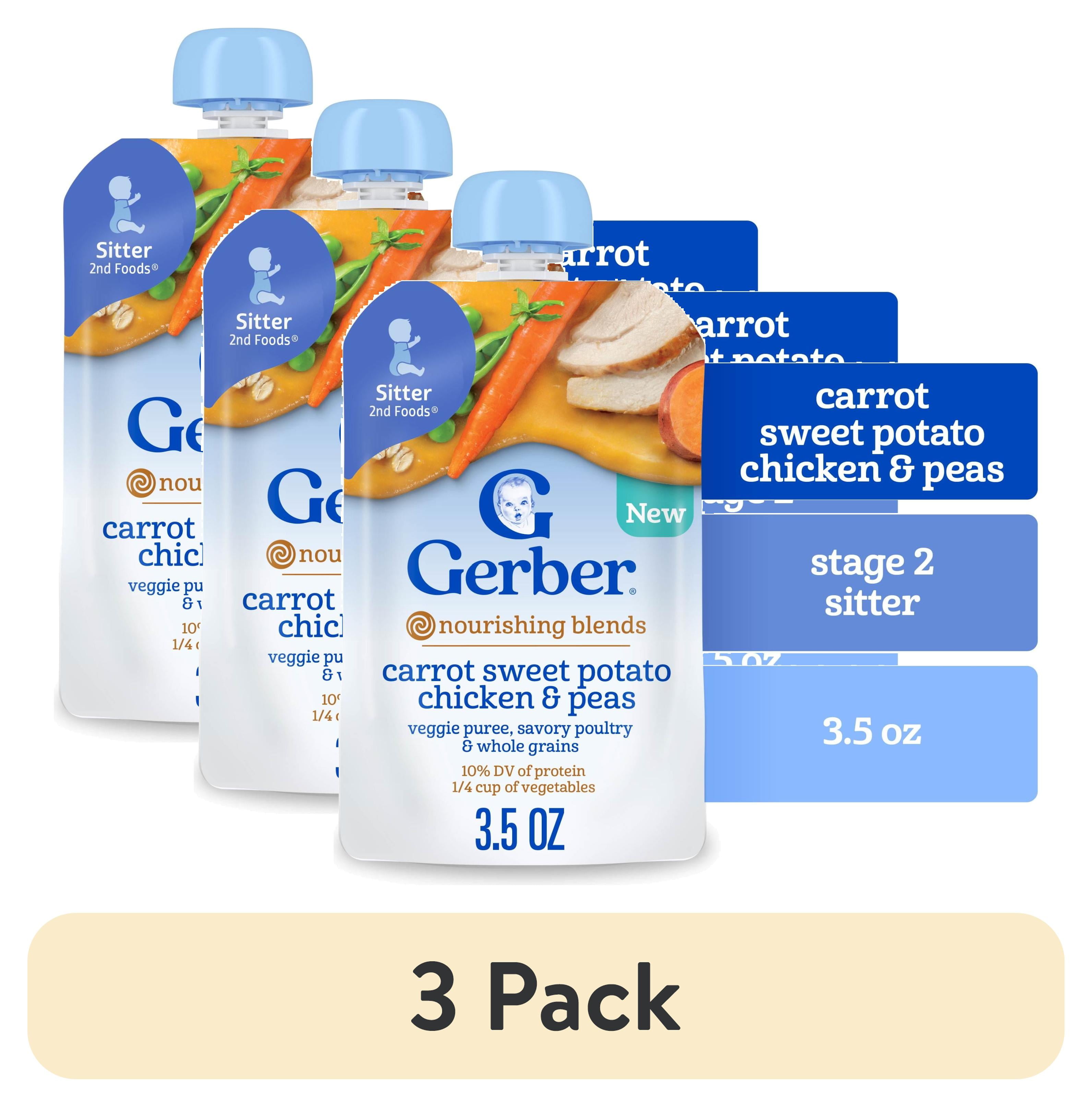 pack) Gerber Stage Baby Food, Carrot Sweet Potato Chicken