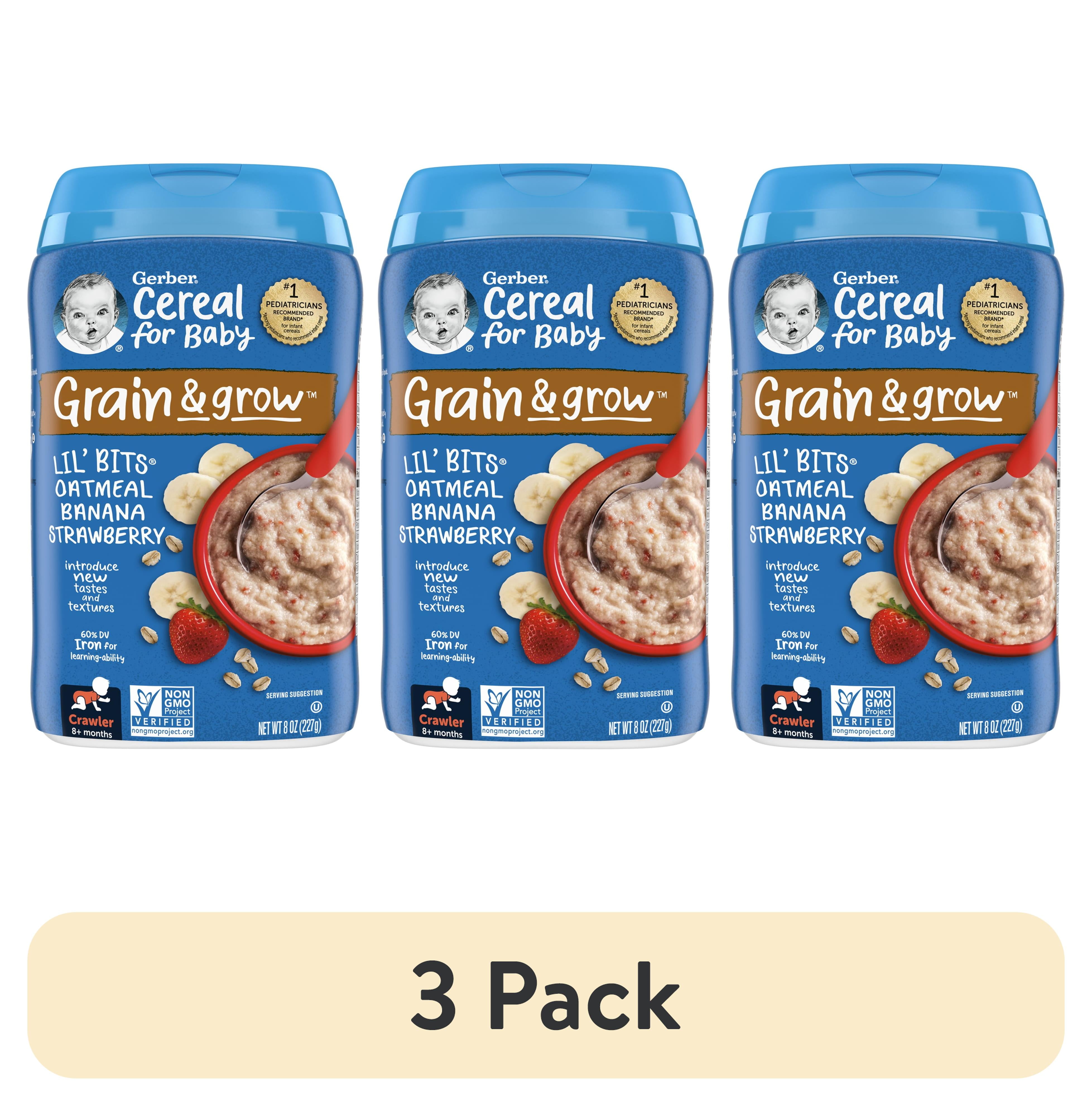 Gerber Stage 1 Baby Oatmeal Cereal - Single Grain, Iron & Zinc Fortified, 8g Whole Grains