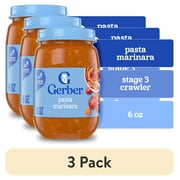 (3 pack) Gerber 3rd Foods Mealtime for Baby Veggie Power Baby Food, Pasta Marinara, 6 oz Jar