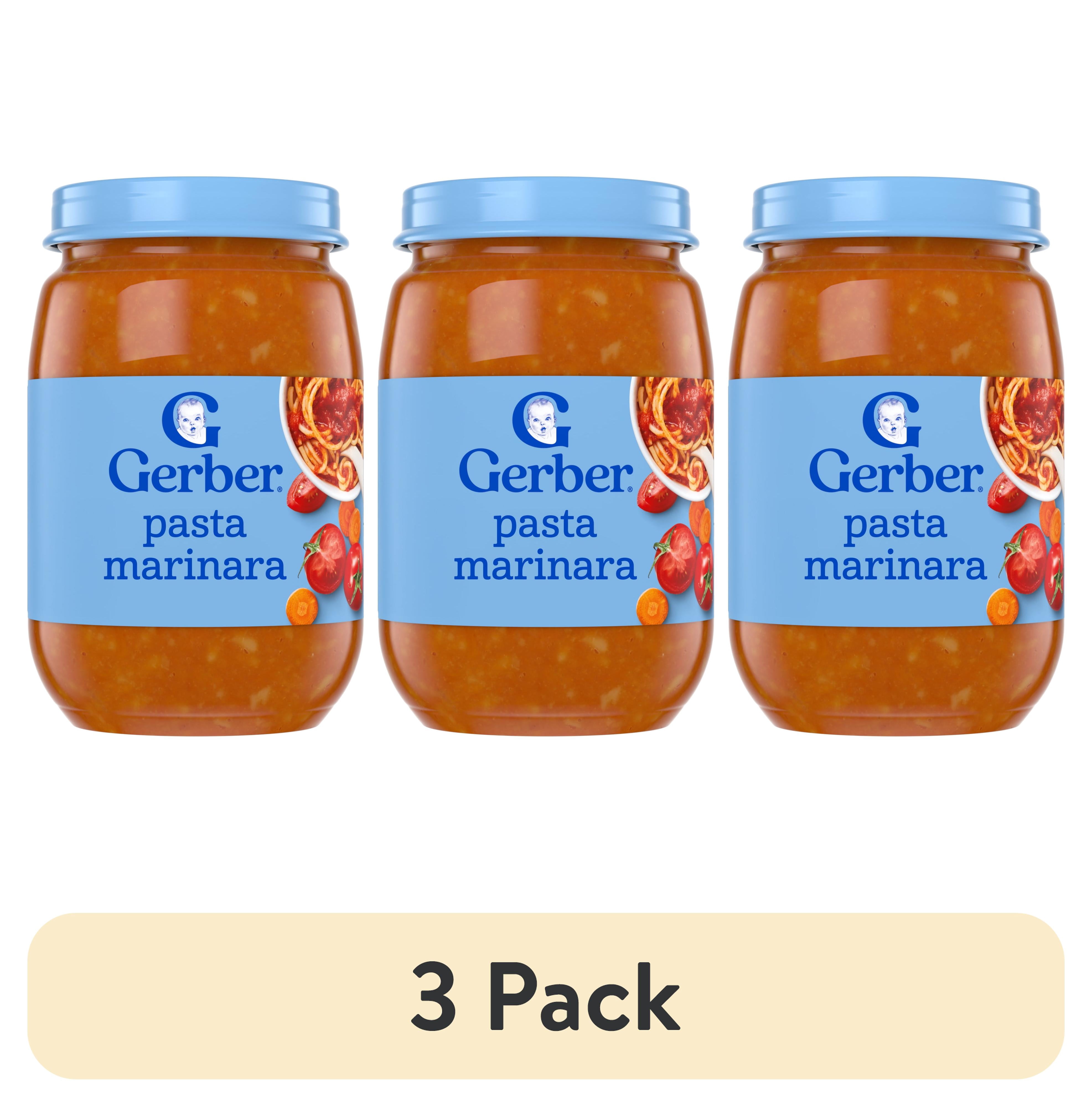 (3 pack) Gerber 3rd Foods Mealtime for Baby Veggie Power Baby Food, Pasta Marinara, 6 oz Jar