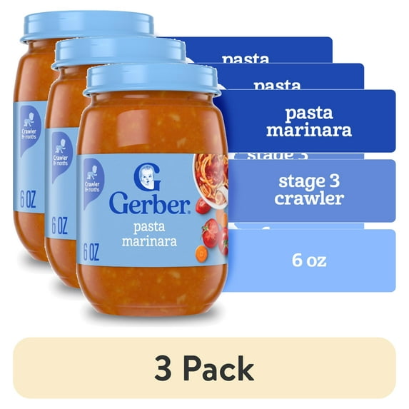Gerber 3rd Foods Mealtime for Baby Veggie Power Baby Food, Pasta Marinara, 6 oz Jar