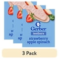 thumbnail image 1 of (3 pack) Gerber Baby Food, Teething Wafers, Strawberry Apple Spinach, 1.7 oz, 12 ct, 1 of 16