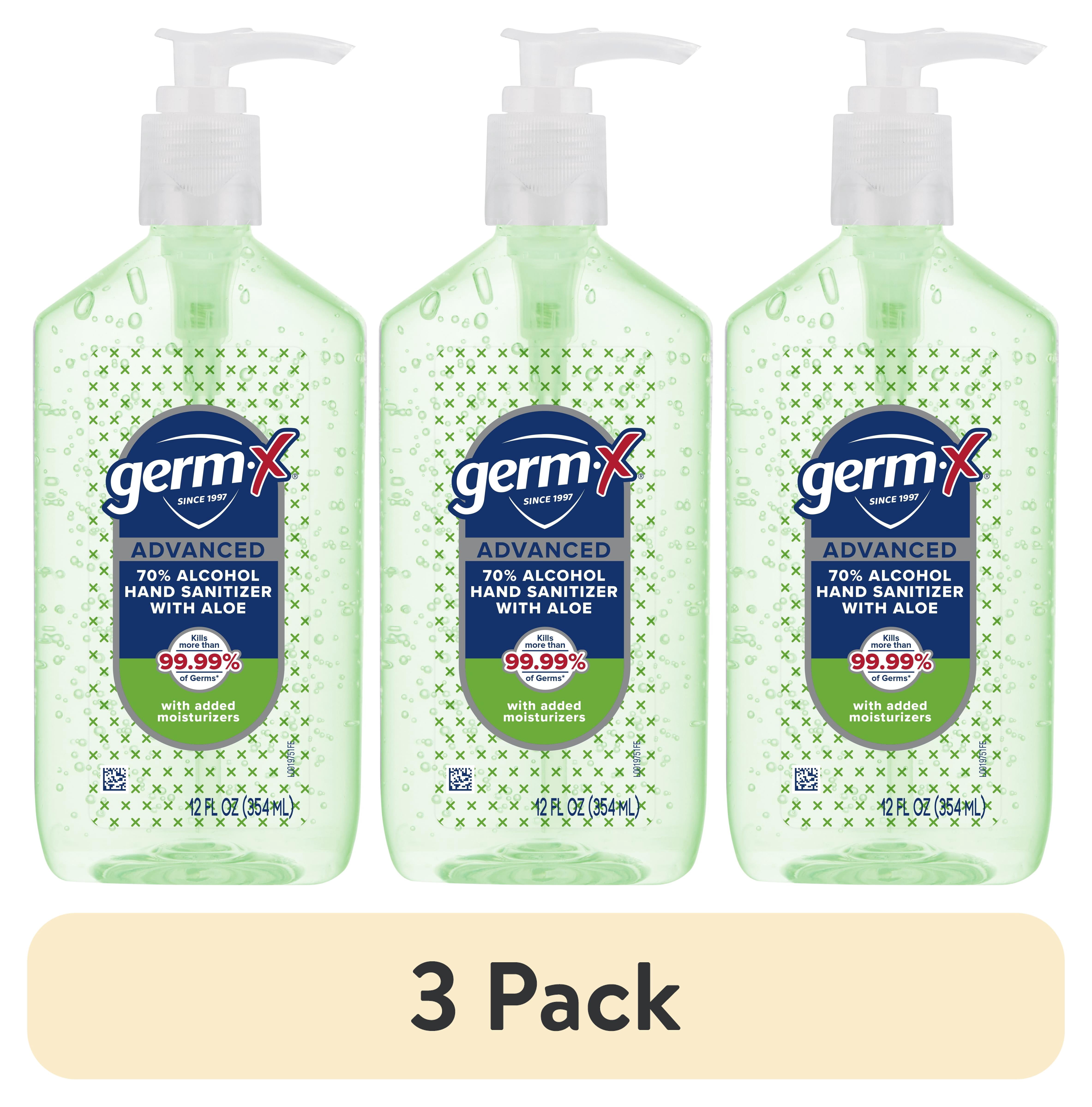 (3 pack) Germ-X Advanced Hand Sanitizer, with Aloe, 12 oz