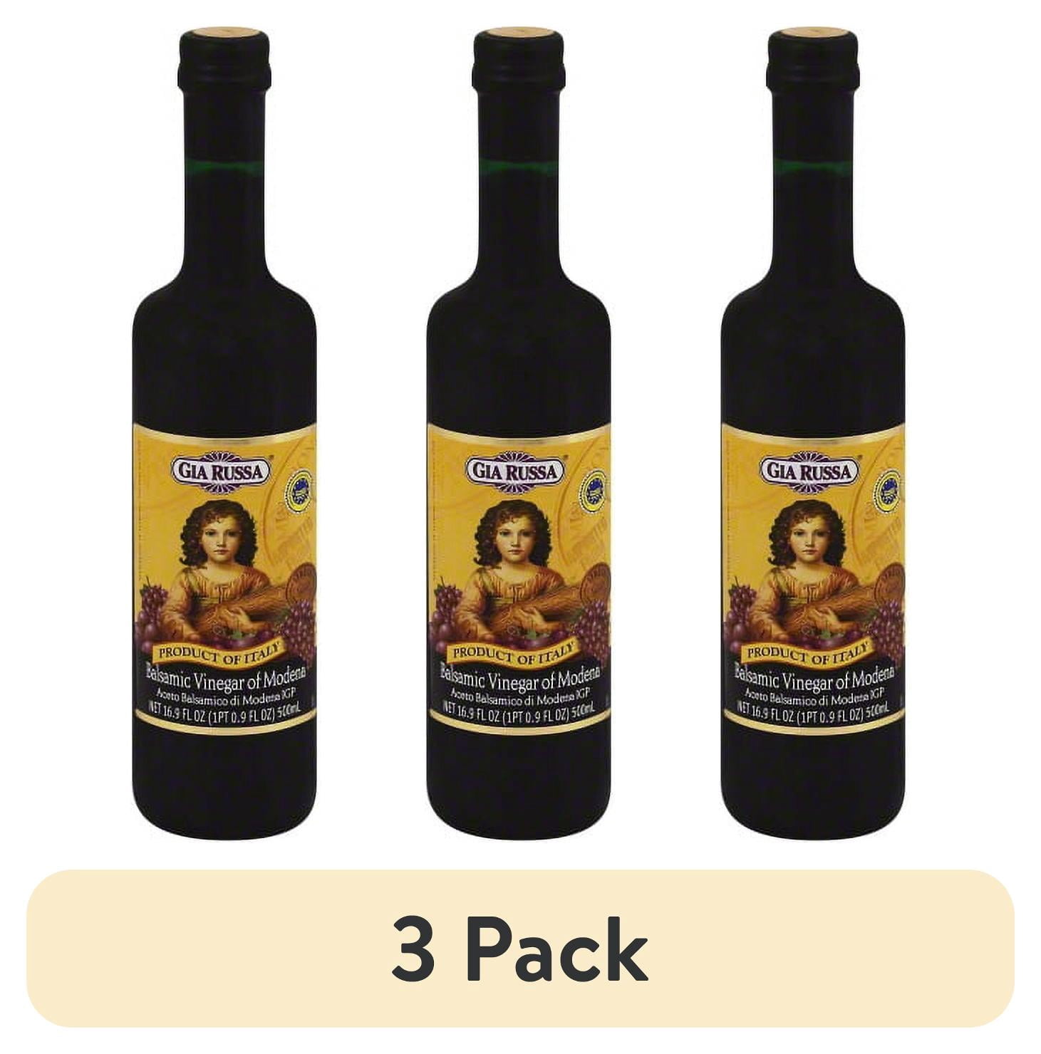 (3 pack) Gia Russa Balsamic Vinegar, 16.9 fl oz Bottle