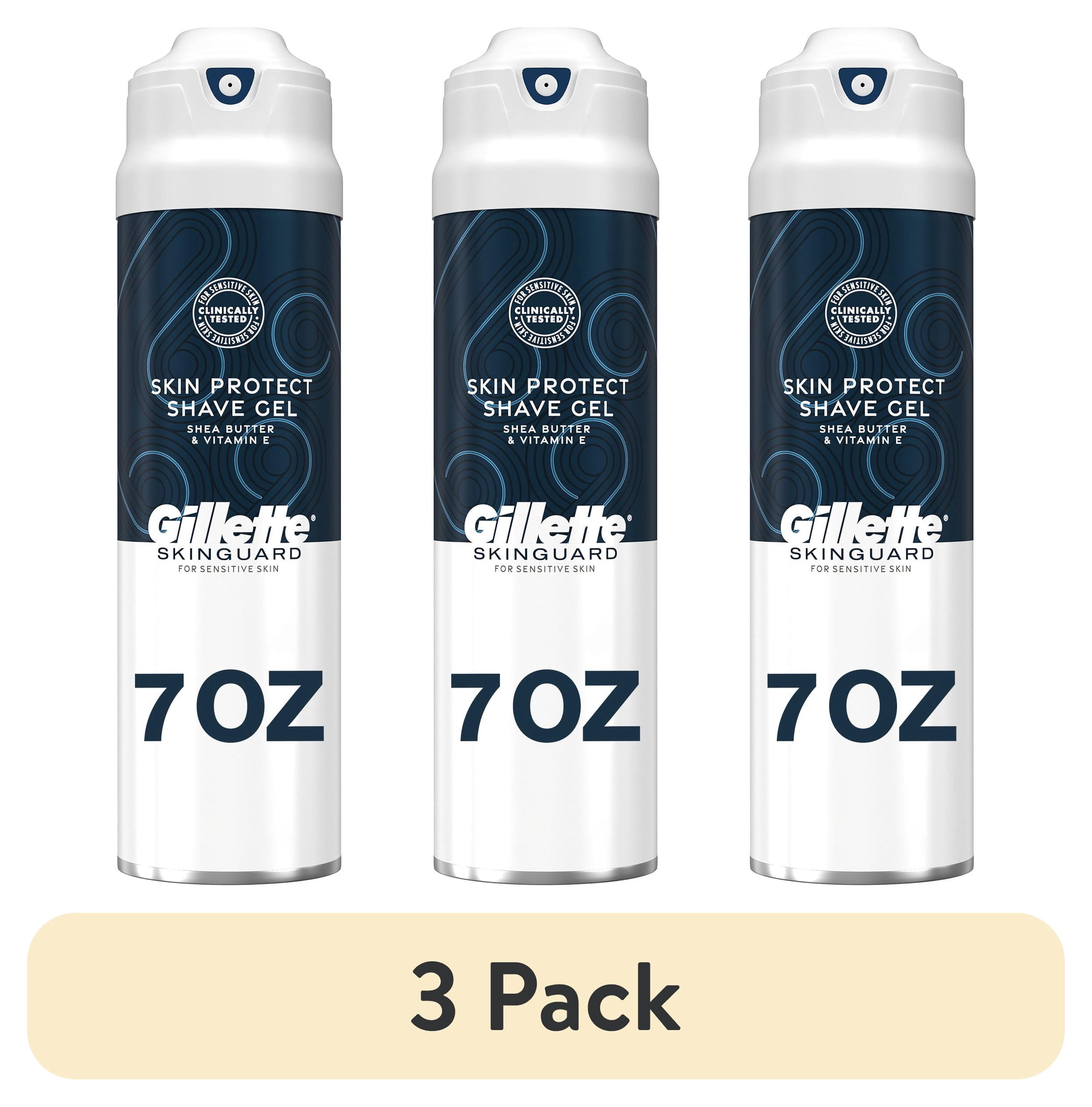 (3 pack) Gillette SkinGuard Men's Shave Gel with Shea Butter, 7 oz