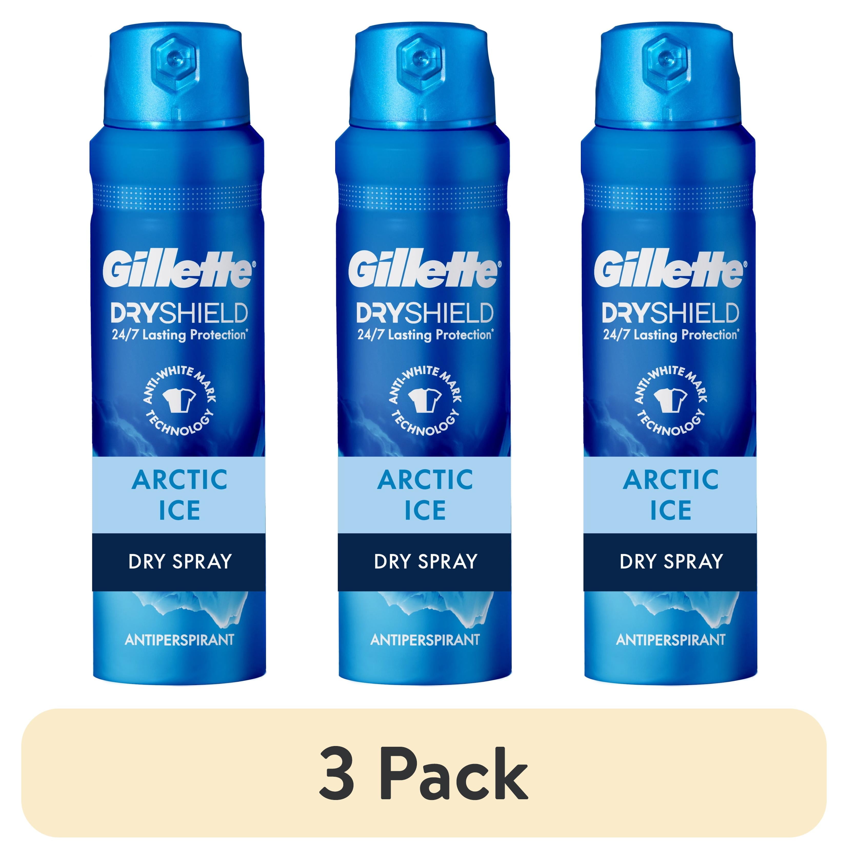 (3 pack) Gillette Dry Spray Antiperspirant and Deodorant for Men Arctic Ice 4.3 oz