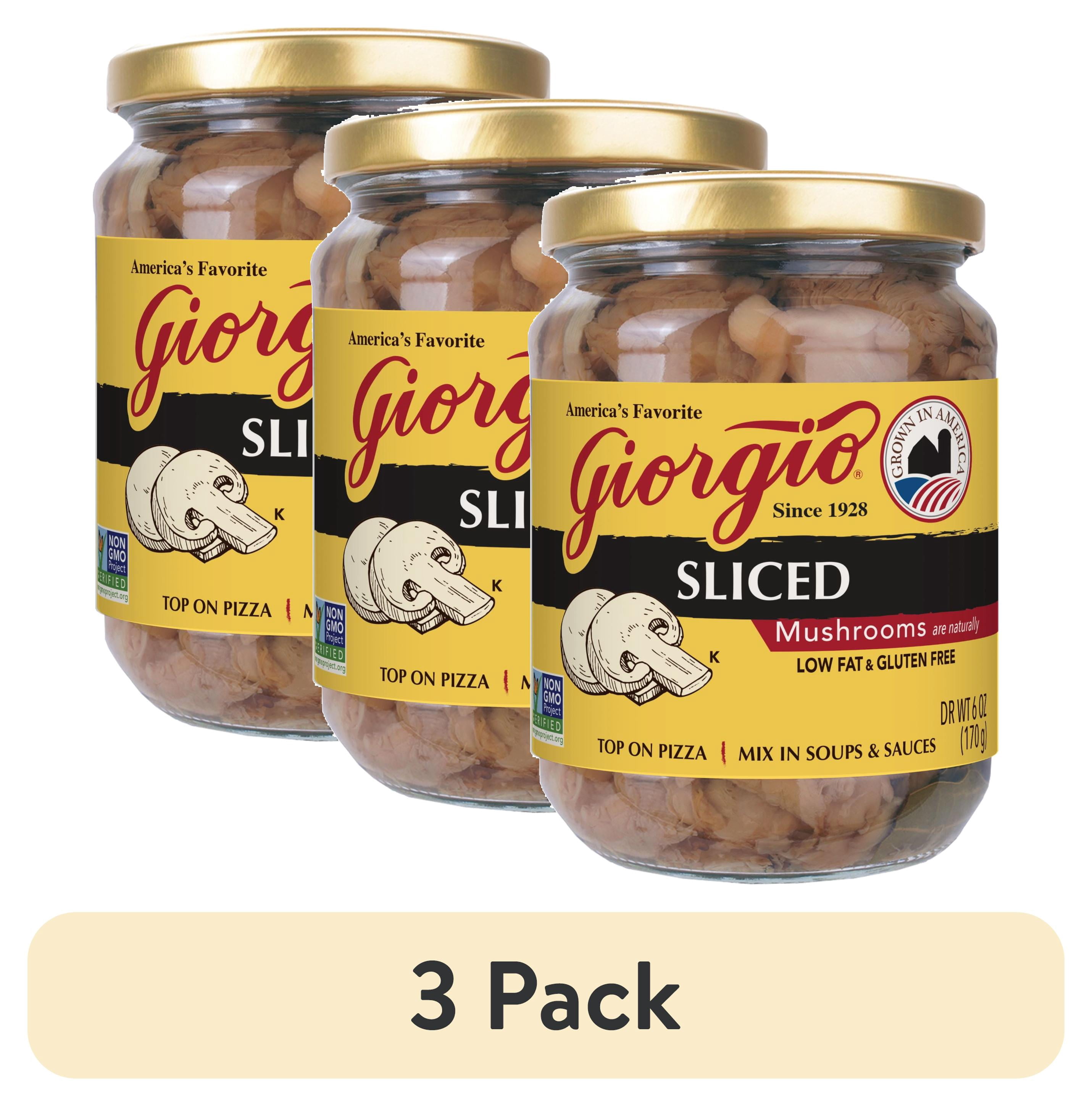 (3 pack) Giorgio Sliced Mushrooms, 6oz Jar